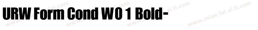 URW Form Cond W01 Bold字体下载字体转换